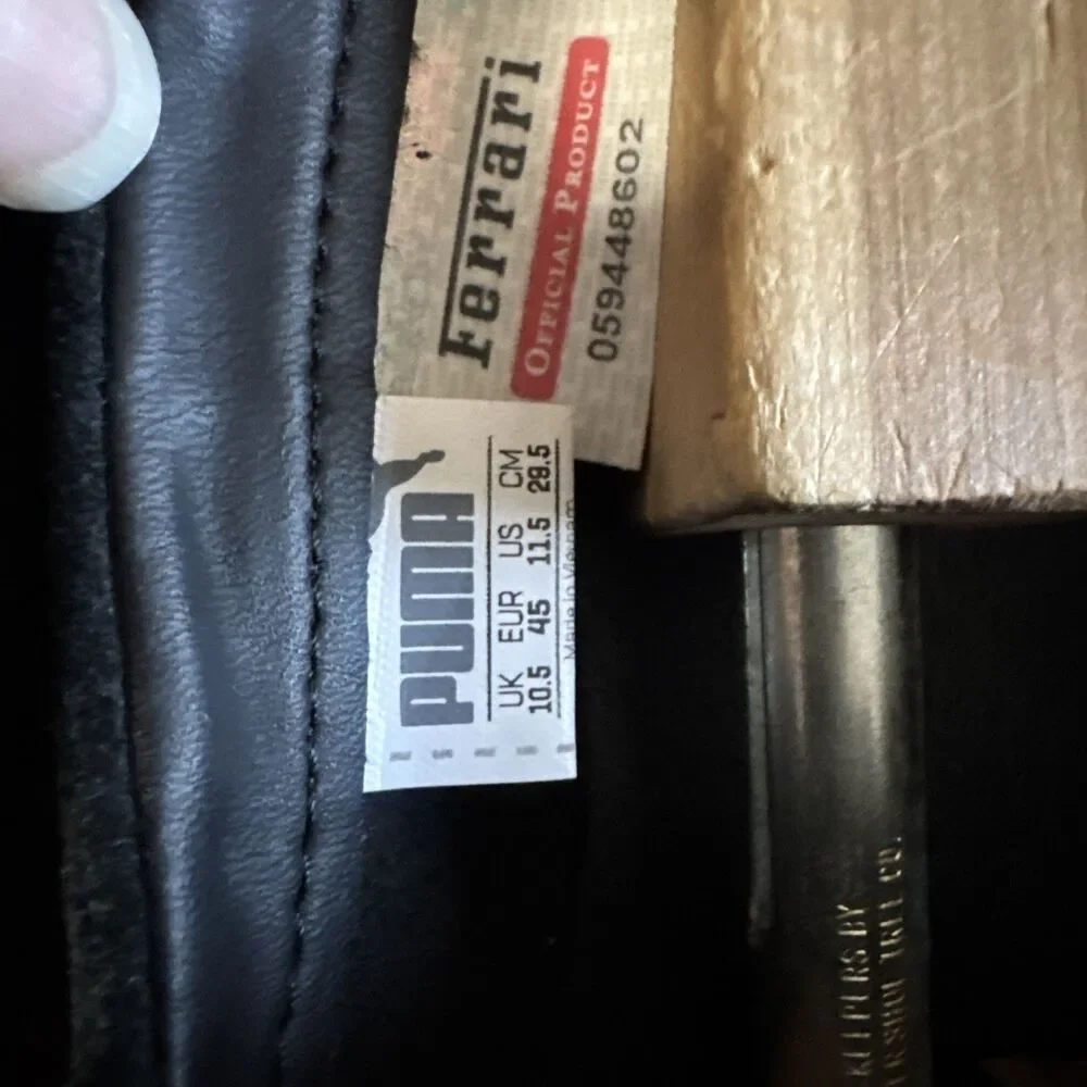 Puma Ferrari SF Black Leather And Suede Driving Loafers Shoes Men's Sz 11.5 Cool